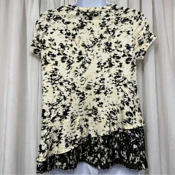 Simply Vera Wang PXS Ruffled Short Sleeve‎ Sprinkled Pattern Top - Picture 6 of 12